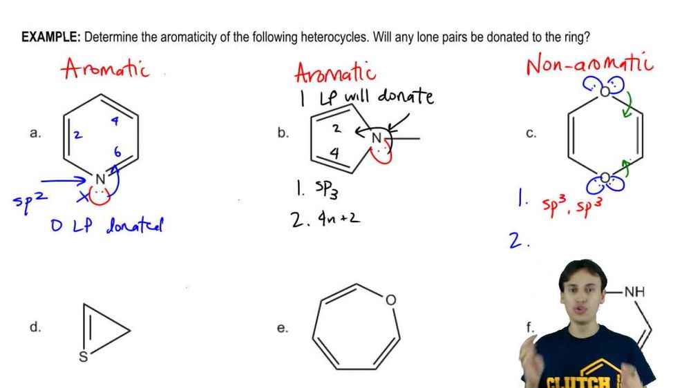 Determine heterocycle aromaticity