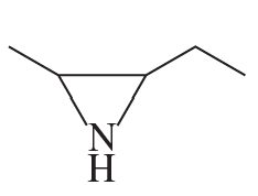 Chemical structure of a benzene ring with an amine group, labeled with 'N' and 'H' for nitrogen and hydrogen.