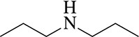 Structural formula of an amine with a nitrogen atom bonded to three carbon chains.