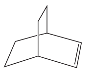 Diagram of a molecular structure illustrating ring-opening metathesis polymerization for unsaturated hydrocarbons.