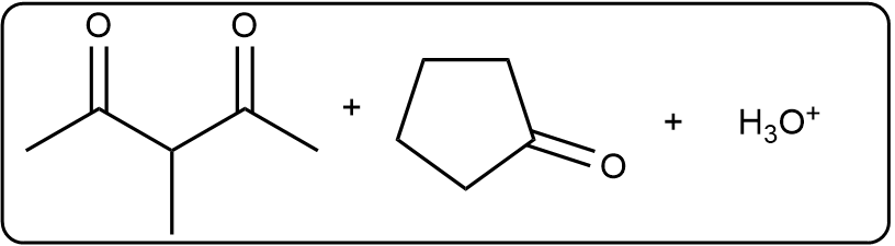 Reagents for Michael Addition reaction with hydronium ion as a product.