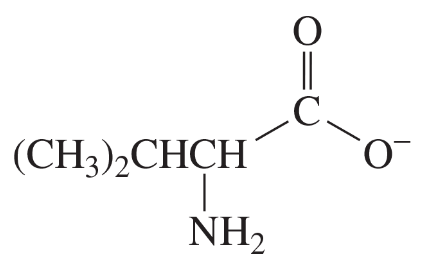 Chemical structure of an α-aminocarboxylic acid with a carboxylate group and an amine group attached.