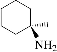 Chemical structure of a cyclohexane with an attached primary amine group (NH2) indicated.