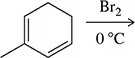 Benzene ring with Br2 reagent and temperature indication of 0°C for a chemical reaction.