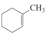 Chemical structure of a hexagonal ring with a double bond and a methyl group attached, illustrating a planar double-bond system.