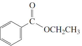 Chemical structure of an ester featuring a benzene ring and an ethyl group attached to the oxygen.