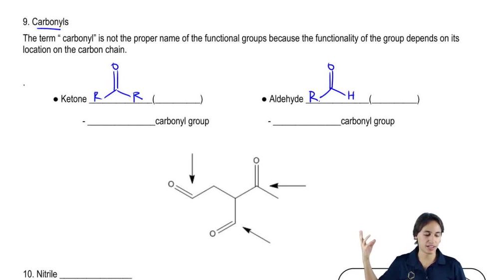 The difference between aldehydes and ketones.