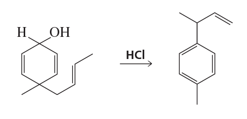 Chemical reaction diagram showing a sigmatropic rearrangement with reactants and products labeled.