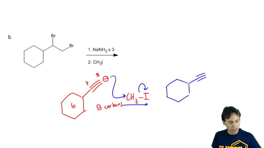 Predict the final product of the following reaction sequence.