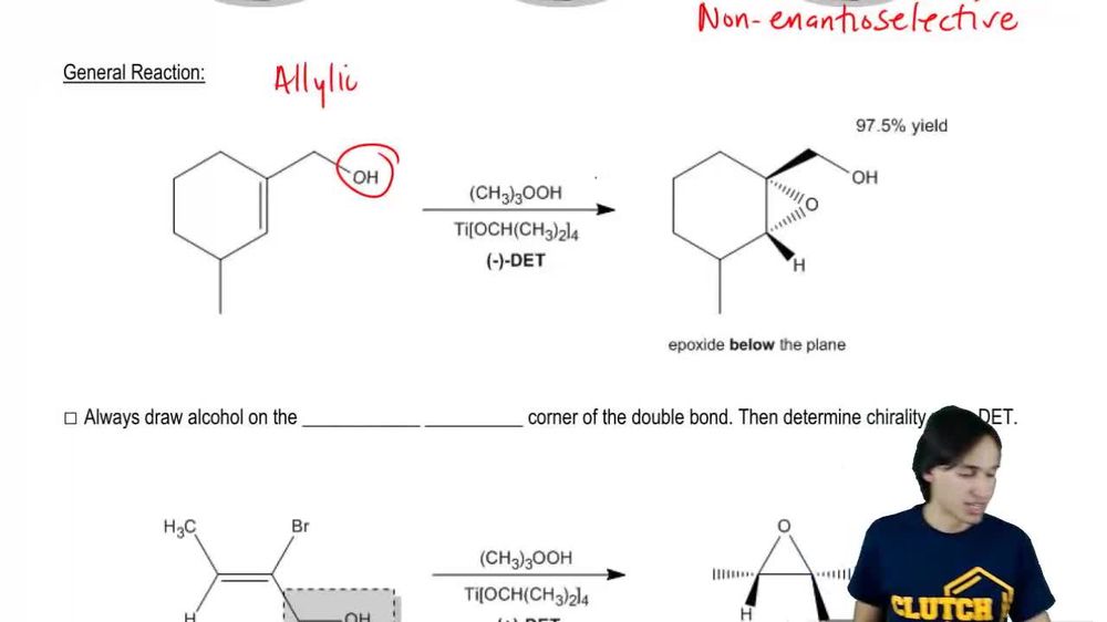 General reaction of Sharpless Epoxidation.