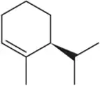 Chemical structure of a chiral molecule with a cyclohexane ring and a substituent, illustrating R and S configuration.