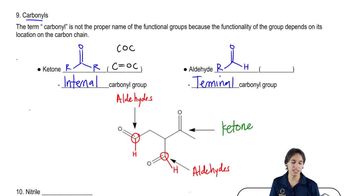 How to write the condensed structures for aldehydes and ketones.