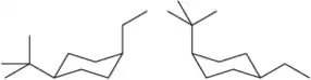 Two molecular structures illustrating different isomer types, labeled for comparison of their relationships.