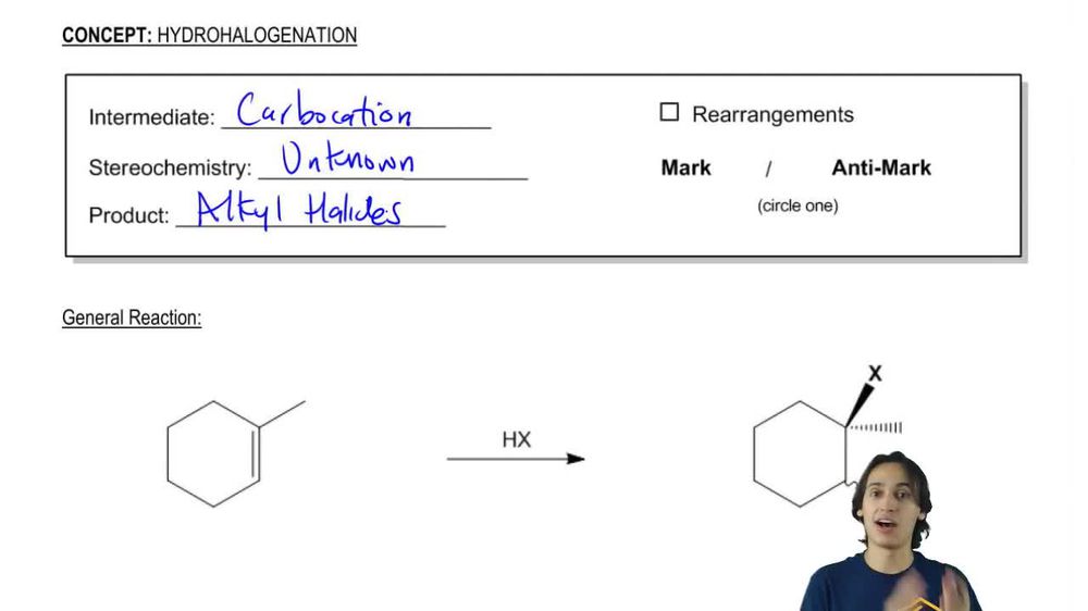 General properties of hydrohalogenation.