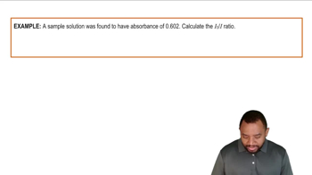 The Beer-Lambert Law Example 1
