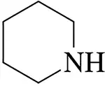 Chemical structure of a hexagonal ring with an amine group (NH) labeled for identification as a functional group.