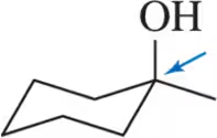 Chemical structure with an OH group and an arrow pointing to a carbon atom, indicating oxidation number calculation.