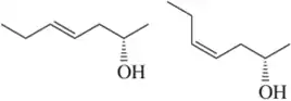 Two chemical structures showing hydroxyl groups, illustrating relationships between isomers in organic chemistry.