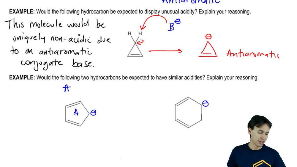 Comparing hydrocarbon acidity