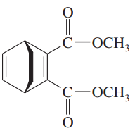Chemical structure of a Diels-Alder product featuring two methoxy groups and carbonyl functionalities.