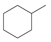 Hexane structure with a chlorine atom attached, illustrating a free radical halogenation reaction.