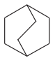 Line drawing of a bicyclic compound with labeled carbon atoms and bonds for identification and naming practice.