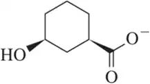 Chemical structure of a hexagonal ring with hydroxyl and carboxylate groups, illustrating bases and their conjugate acids.
