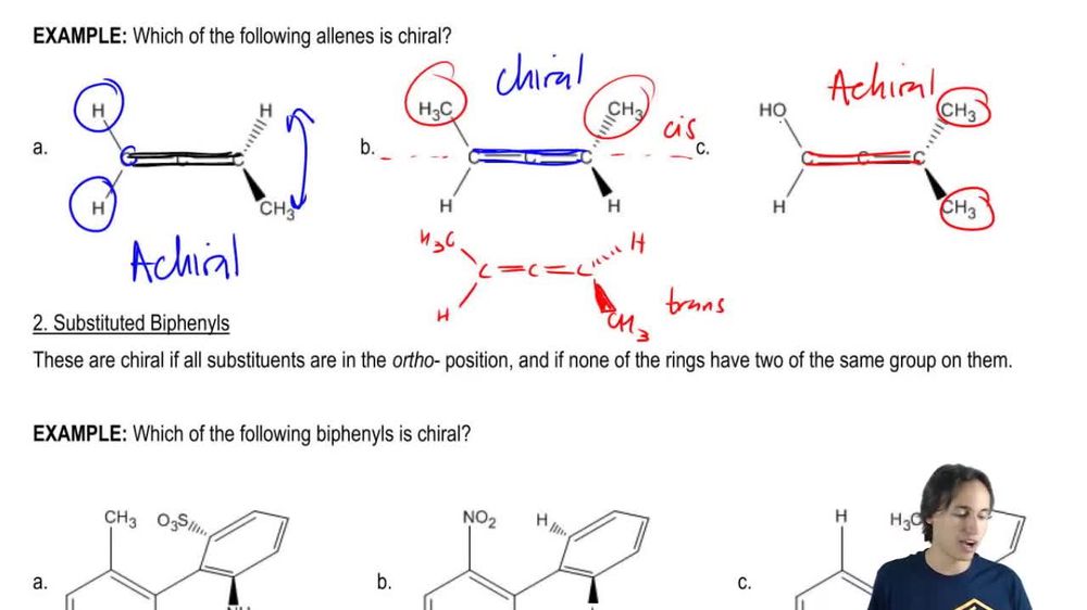 Is the following allene chiral?