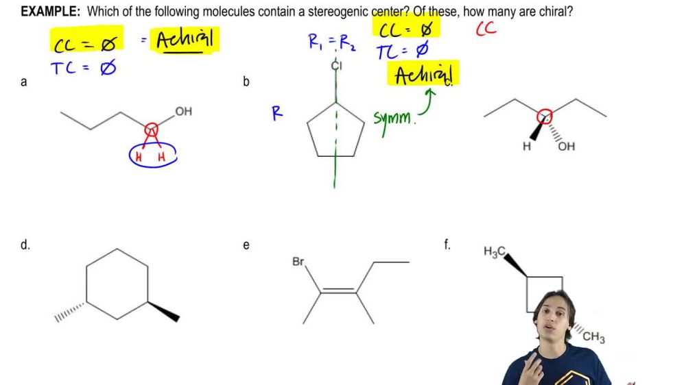Determining Chirality using Stereocenter