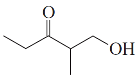 Chemical structure of an aldol product featuring a hydroxyl group and a carbonyl group.
