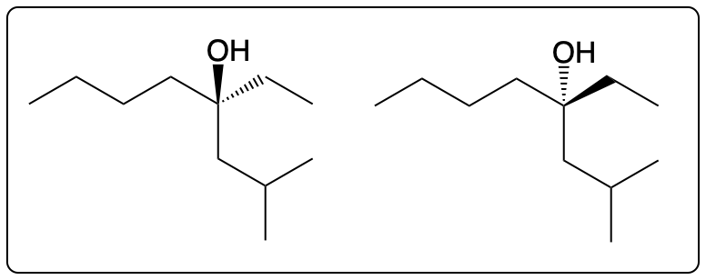 Intermediate structure formed during acid-catalyzed hydration reaction.