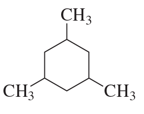 Chemical structure of a hexane derivative with three methyl groups attached to a cyclohexane ring.