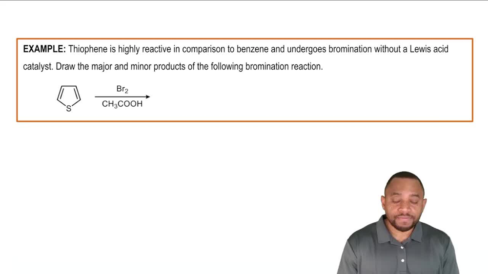 Reactions of Pyrrole, Furan, and Thiophene Example 2