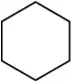 Hexagonal outline representing a solvent structure for identification as polar protic, polar aprotic, or nonpolar.