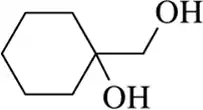 Chemical structure of a hexagonal ring with two hydroxyl (OH) groups attached to adjacent carbon atoms.