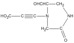 Chemical structure diagram showing various functional groups and bonds for identification practice.