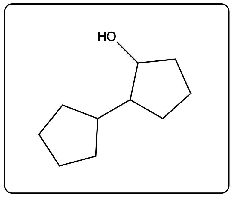 Chemical structure showing a hydroxyl group in an organic compound.