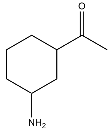 Final product structure of a ketone with an amine group.