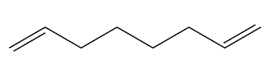 Line drawing of a zigzag hydrocarbon chain, illustrating compounds for ring-closing metathesis practice.