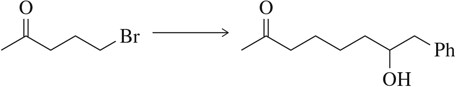 Synthetic scheme showing the conversion of a brominated molecule to a phenolic compound with a hydroxyl group.
