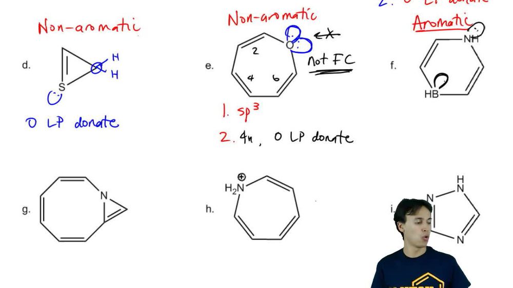 Determine heterocycle aromaticity