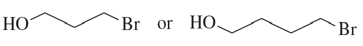 Chemical structures showing two pairs of compounds with hydroxyl (OH) and bromine (Br) groups for comparison.