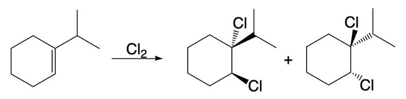 Chlorination of an alkene