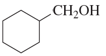 Cyclohexane structure with a hydroxymethyl group (CH2OH) indicating a synthesis reaction from an alkene.