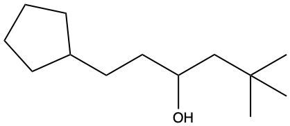 Chemical structure of an alcohol with a hydroxyl group.