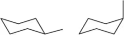 Two molecular structures illustrating different types of isomerism, highlighting their distinct arrangements.