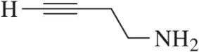 Structural formula of a molecule with a terminal alkyne and an amine group.