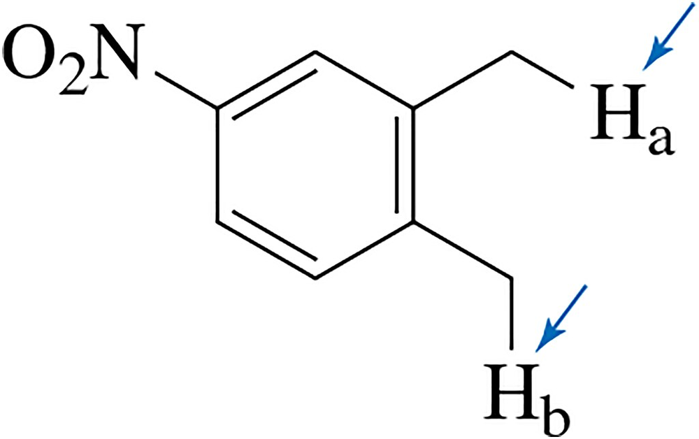 Chemical structure showing two protons, Hₐ and H_b, with arrows indicating their positions for acidity comparison.