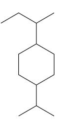 Structural representation of an alkyl group with a hexagonal ring and branching chains.