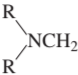 Diagram illustrating a Mannich reaction with R2NCH2 group attached to a ketone's alpha-carbon.